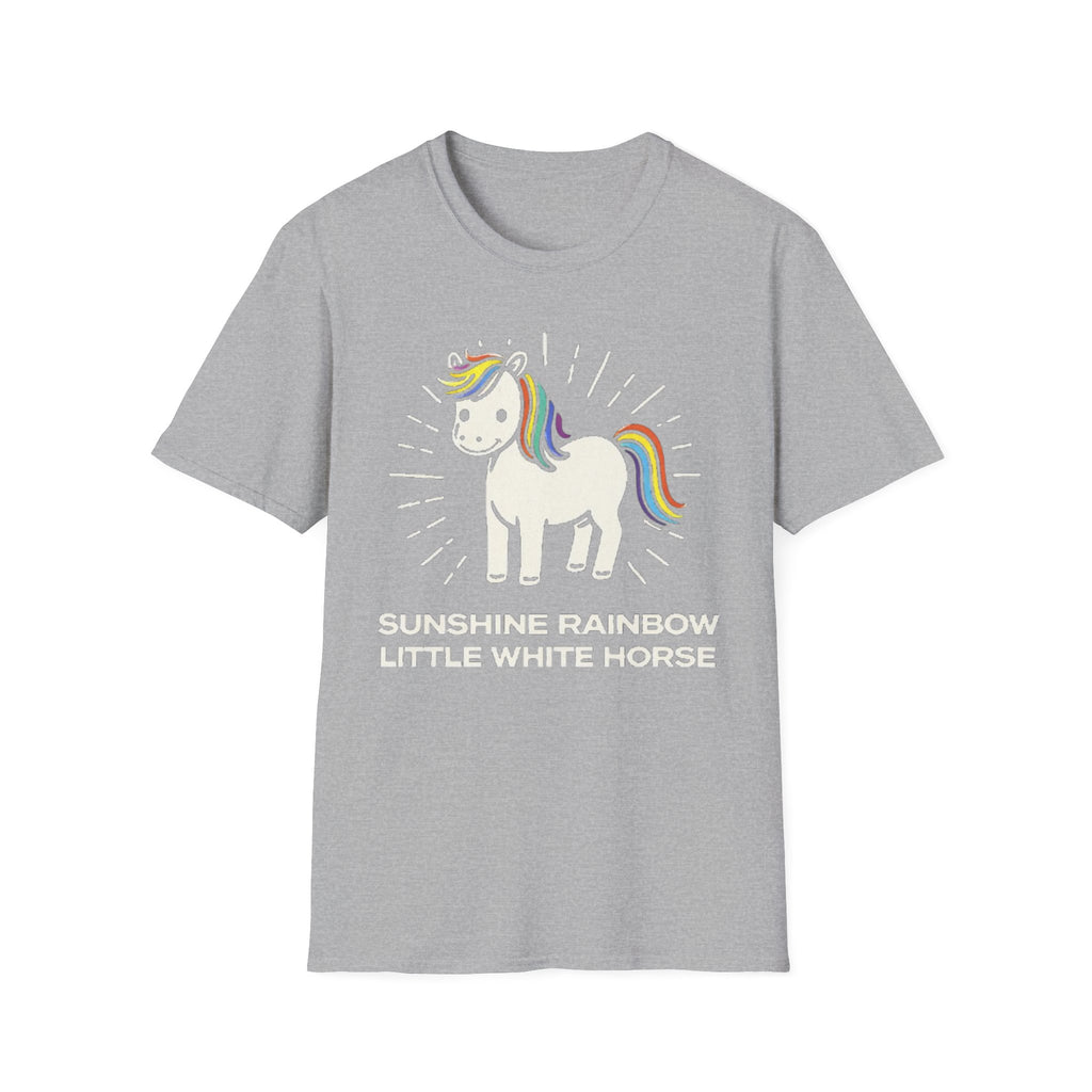 Summer Tee — Sunshine Rainbow Little White Horse