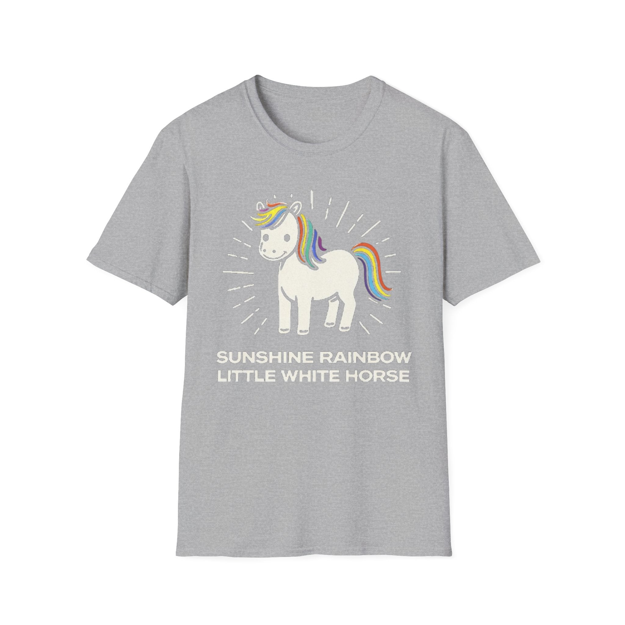 Summer Tee — Sunshine Rainbow Little White Horse