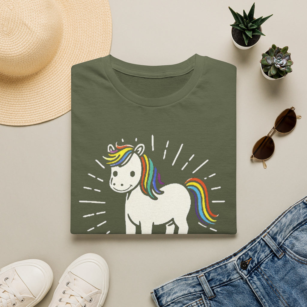 Summer Tee — Sunshine Rainbow Little White Horse