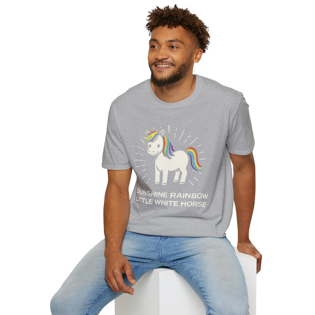Summer Tee — Sunshine Rainbow Little White Horse