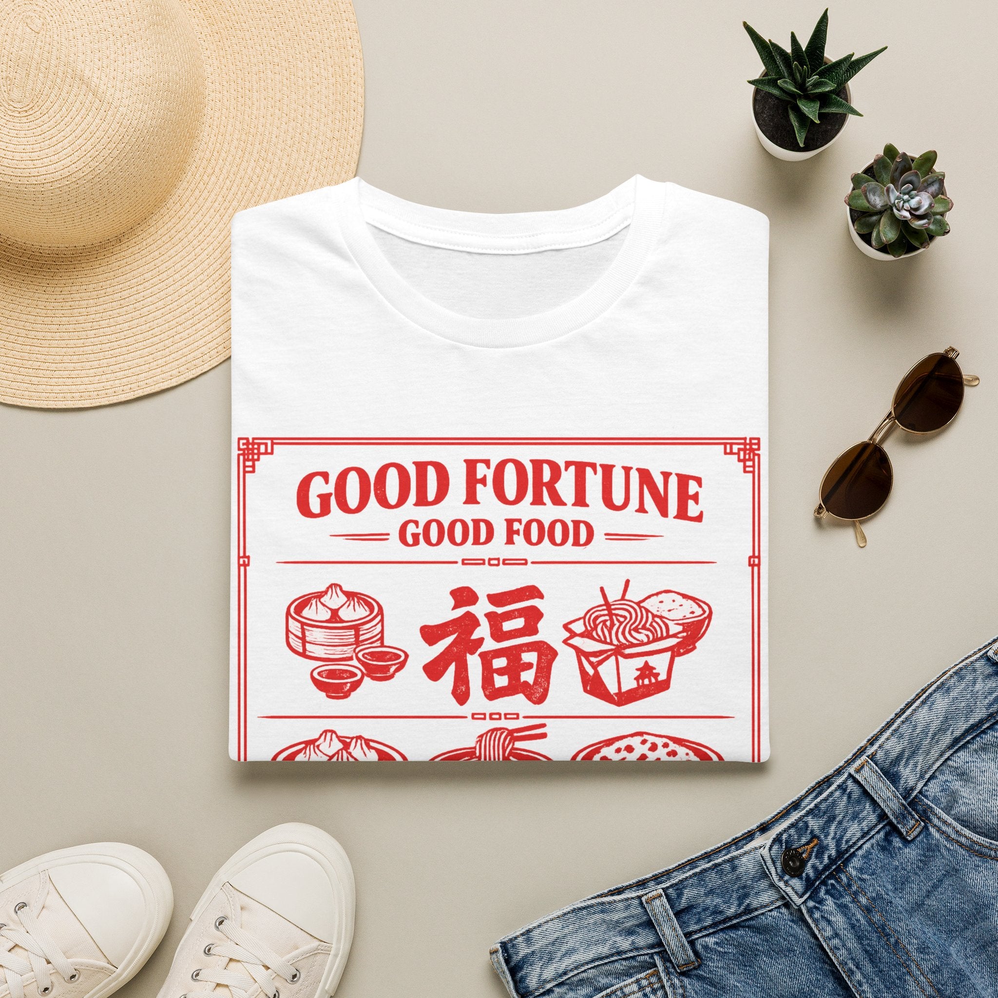 Summer Tee - Good Fortune Good Food 福
