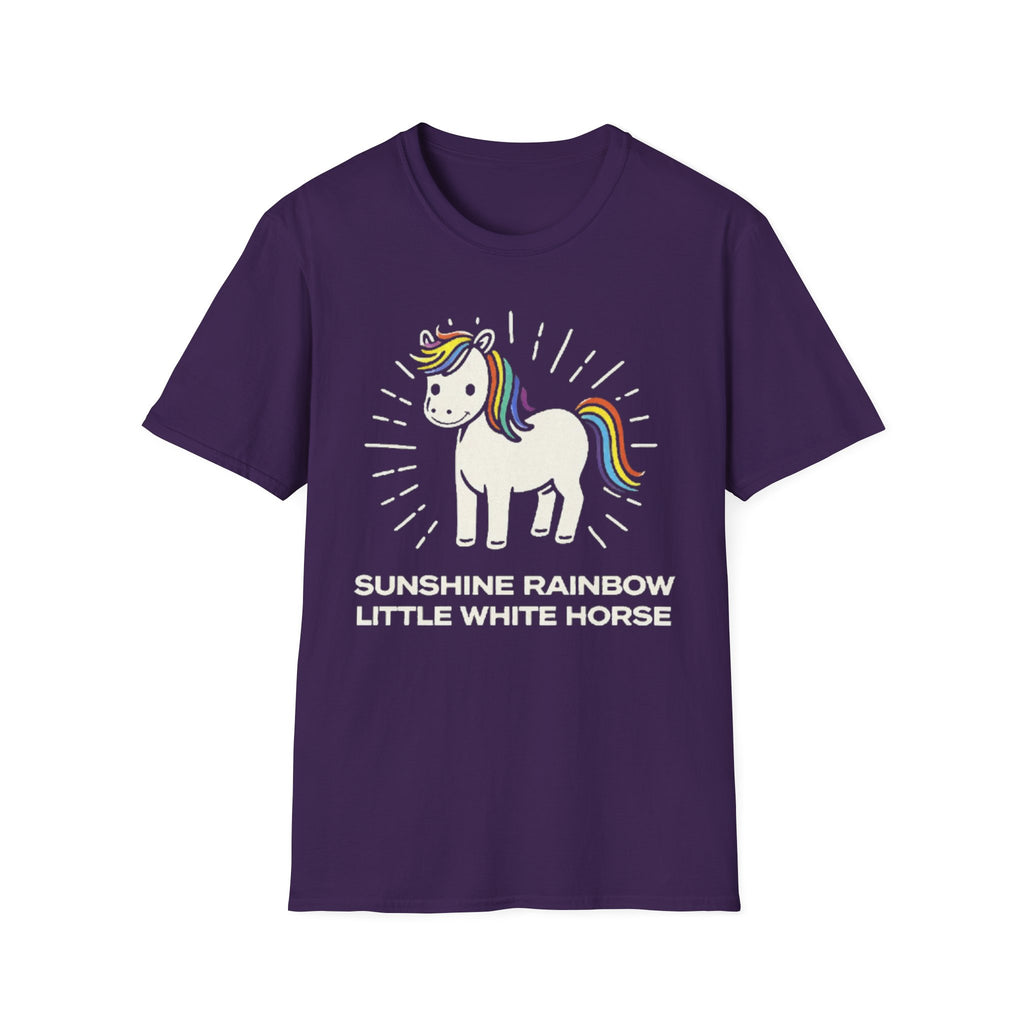 Summer Tee — Sunshine Rainbow Little White Horse