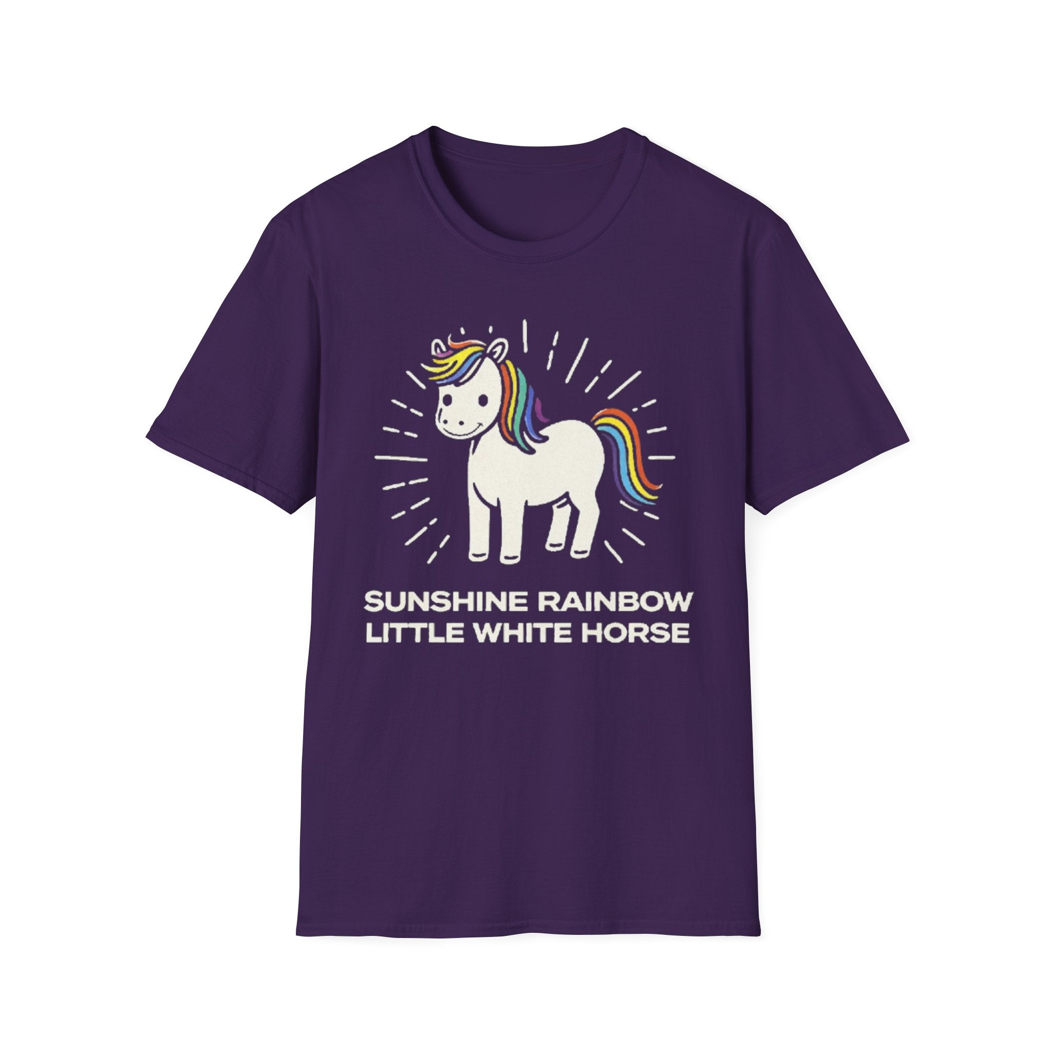 Summer Tee — Sunshine Rainbow Little White Horse