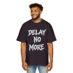 Premium Collection Oversized Graphic Tee — Delay No More 不再拖延