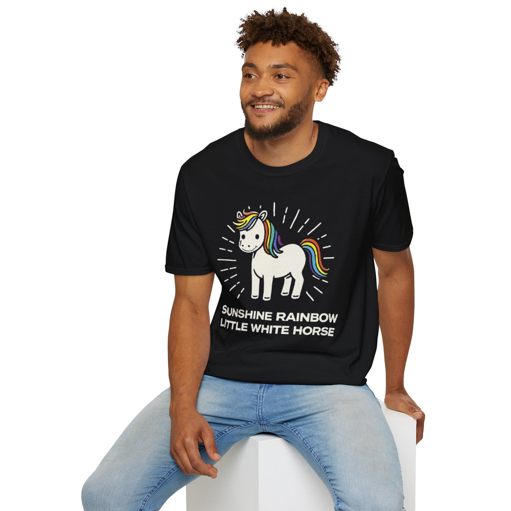 Summer Tee — Sunshine Rainbow Little White Horse