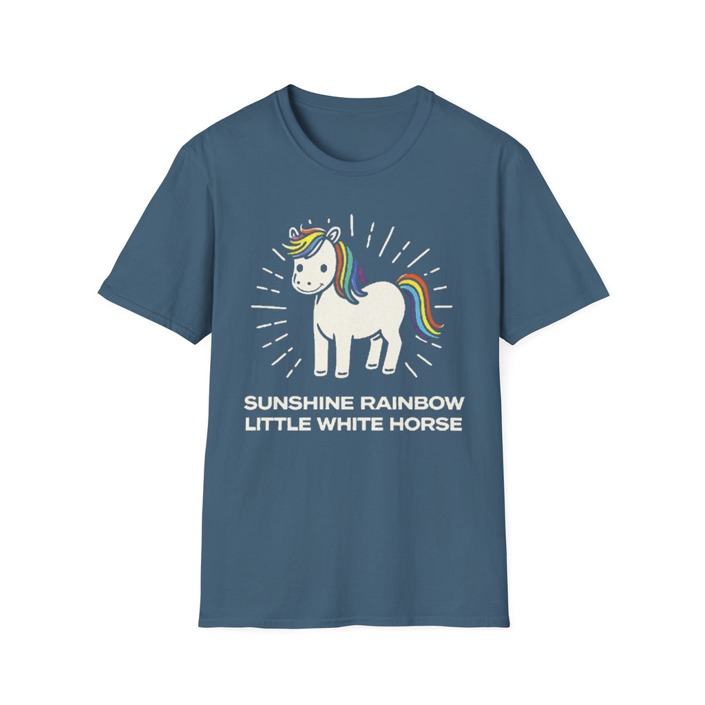 Summer Tee — Sunshine Rainbow Little White Horse