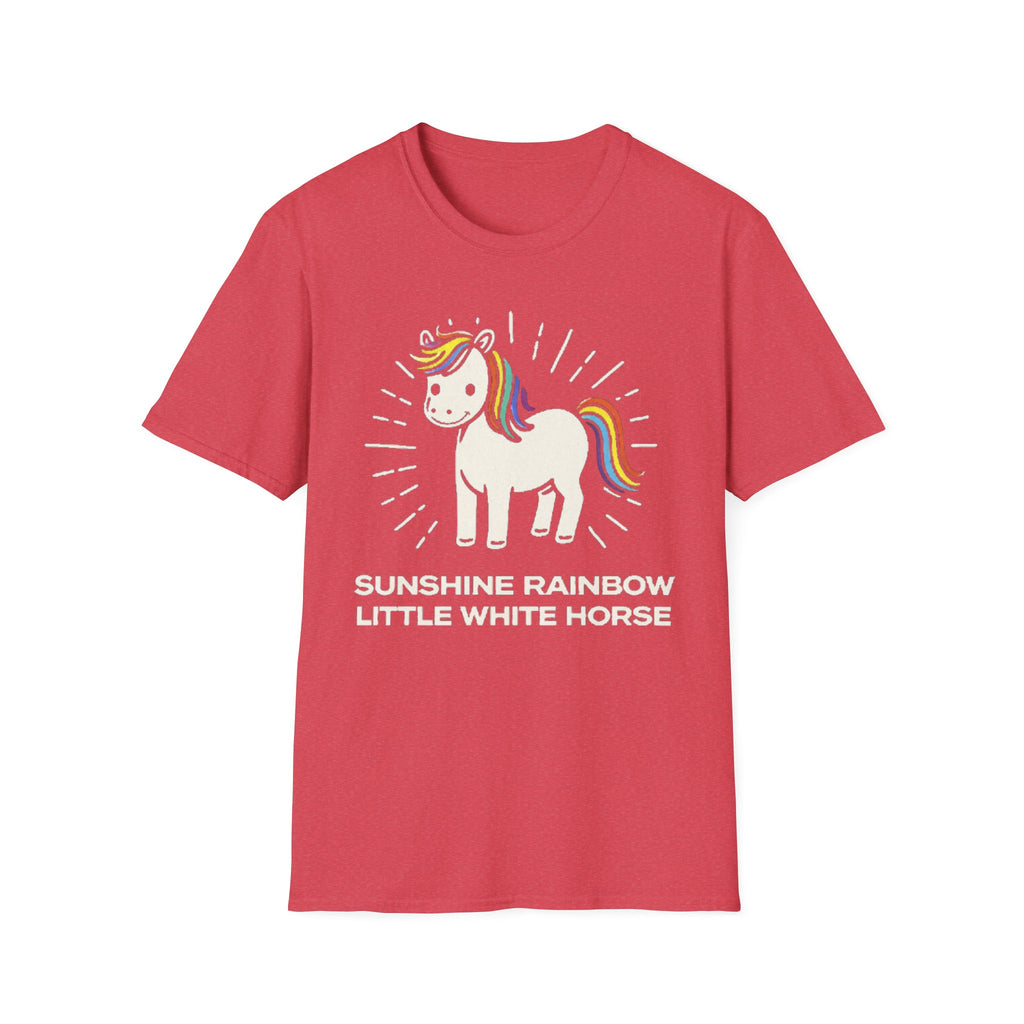 Summer Tee — Sunshine Rainbow Little White Horse