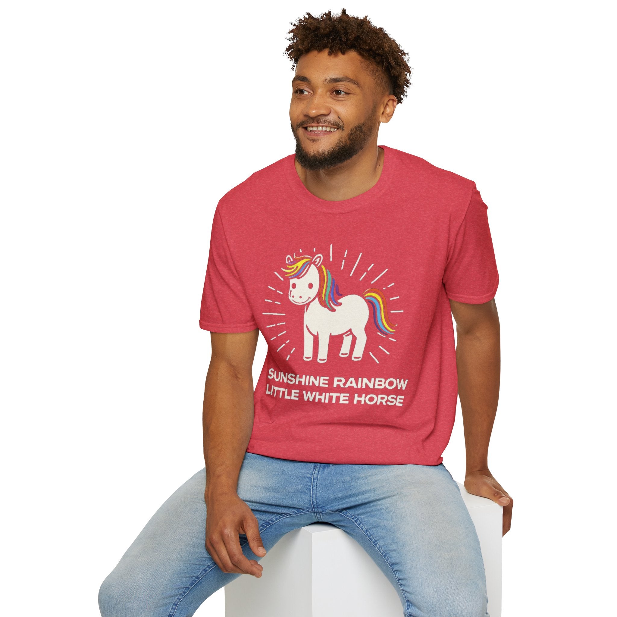Summer Tee — Sunshine Rainbow Little White Horse