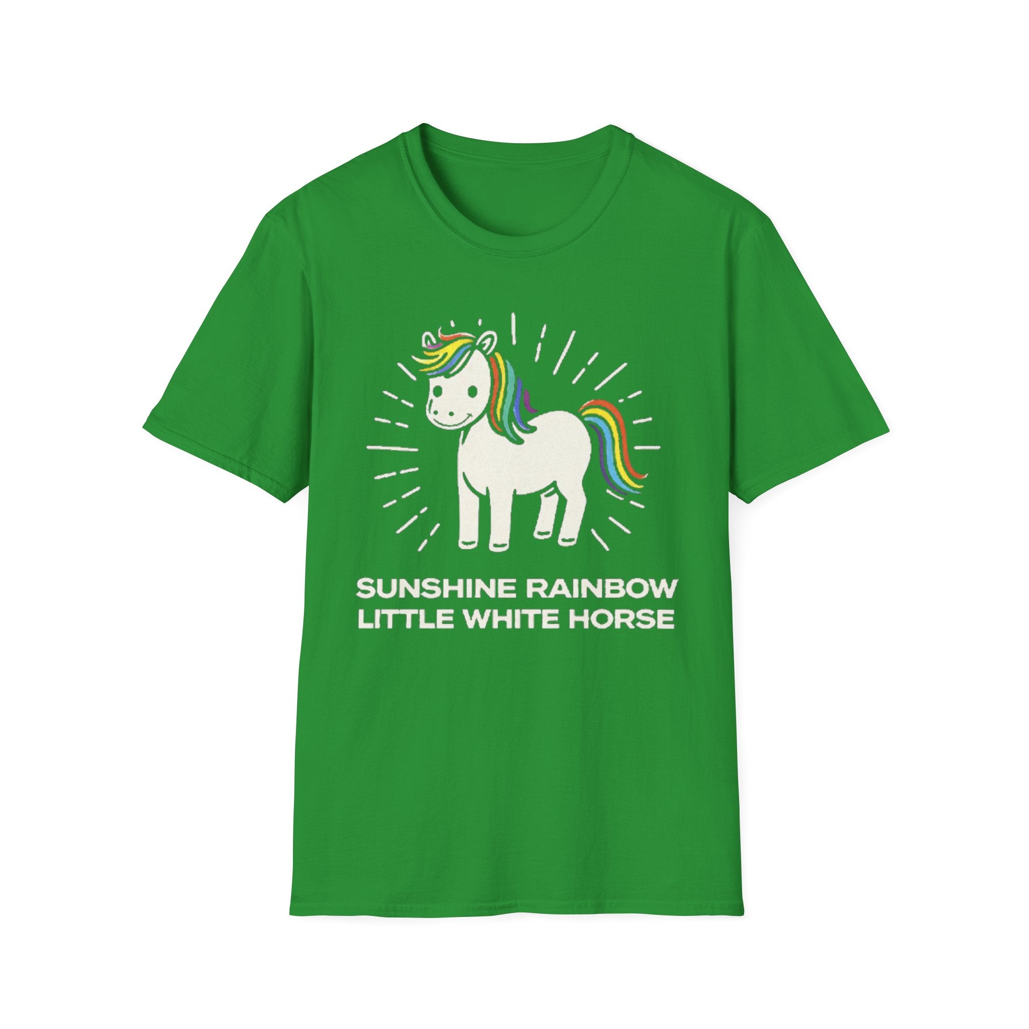 Summer Tee — Sunshine Rainbow Little White Horse