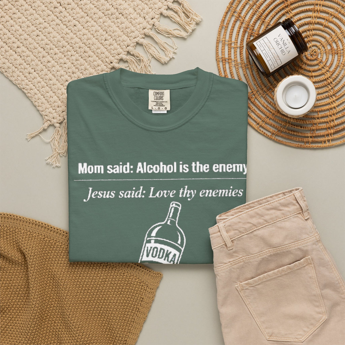 Graphic Tee — Alcohol is the Enemy, Love thy Enemy