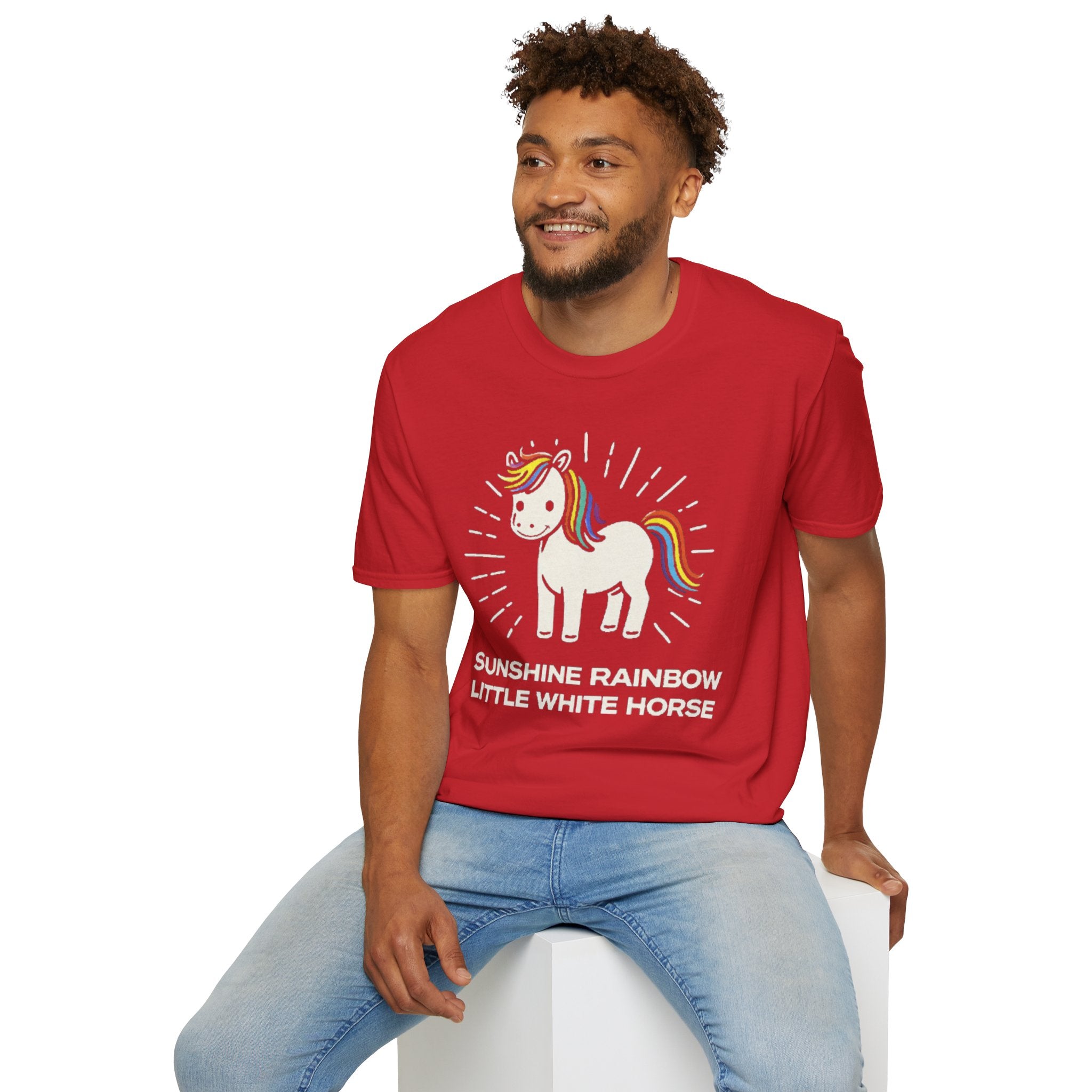 Summer Tee — Sunshine Rainbow Little White Horse