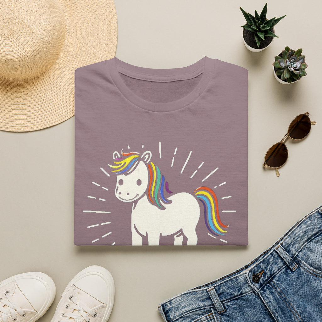 Summer Tee — Sunshine Rainbow Little White Horse