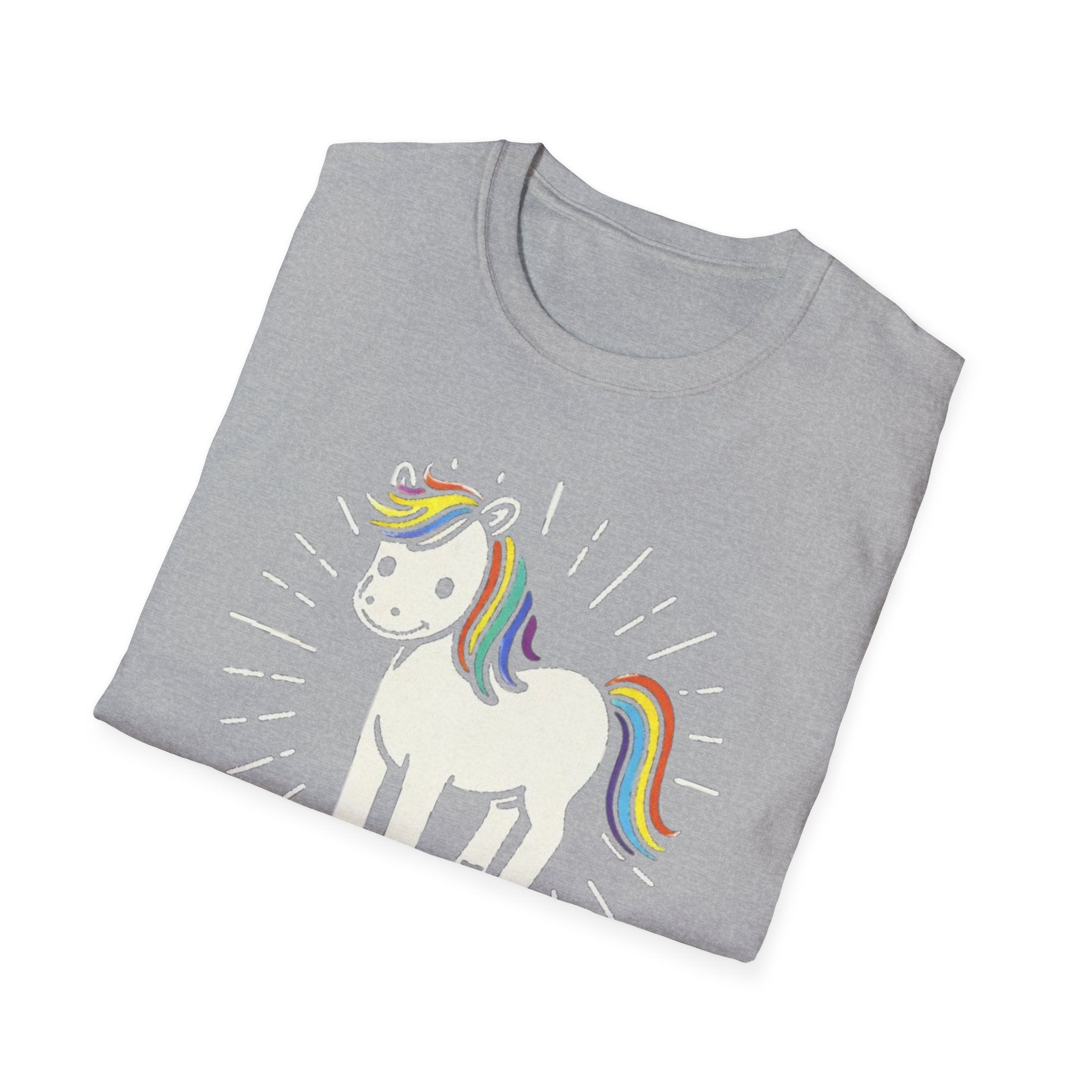 Summer Tee — Sunshine Rainbow Little White Horse