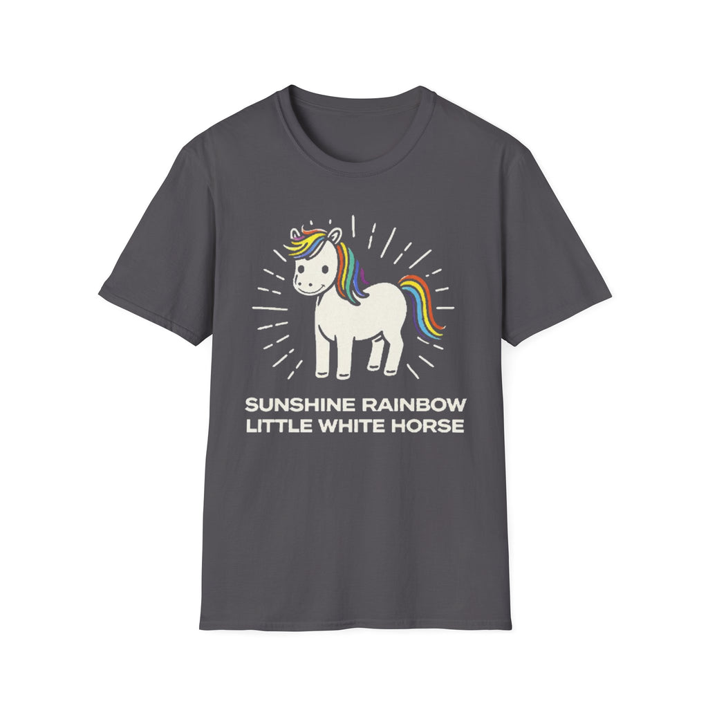 Summer Tee — Sunshine Rainbow Little White Horse