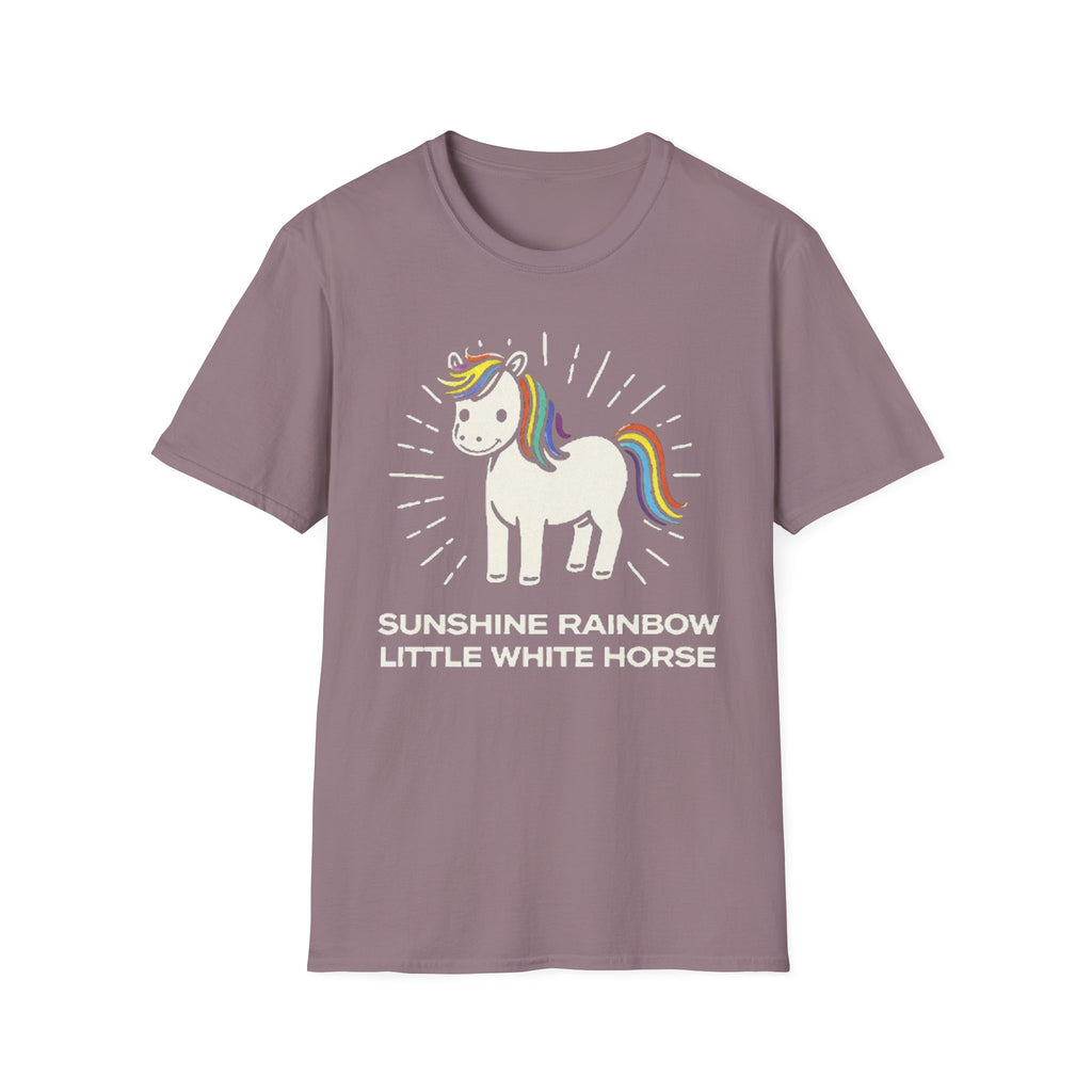 Summer Tee — Sunshine Rainbow Little White Horse