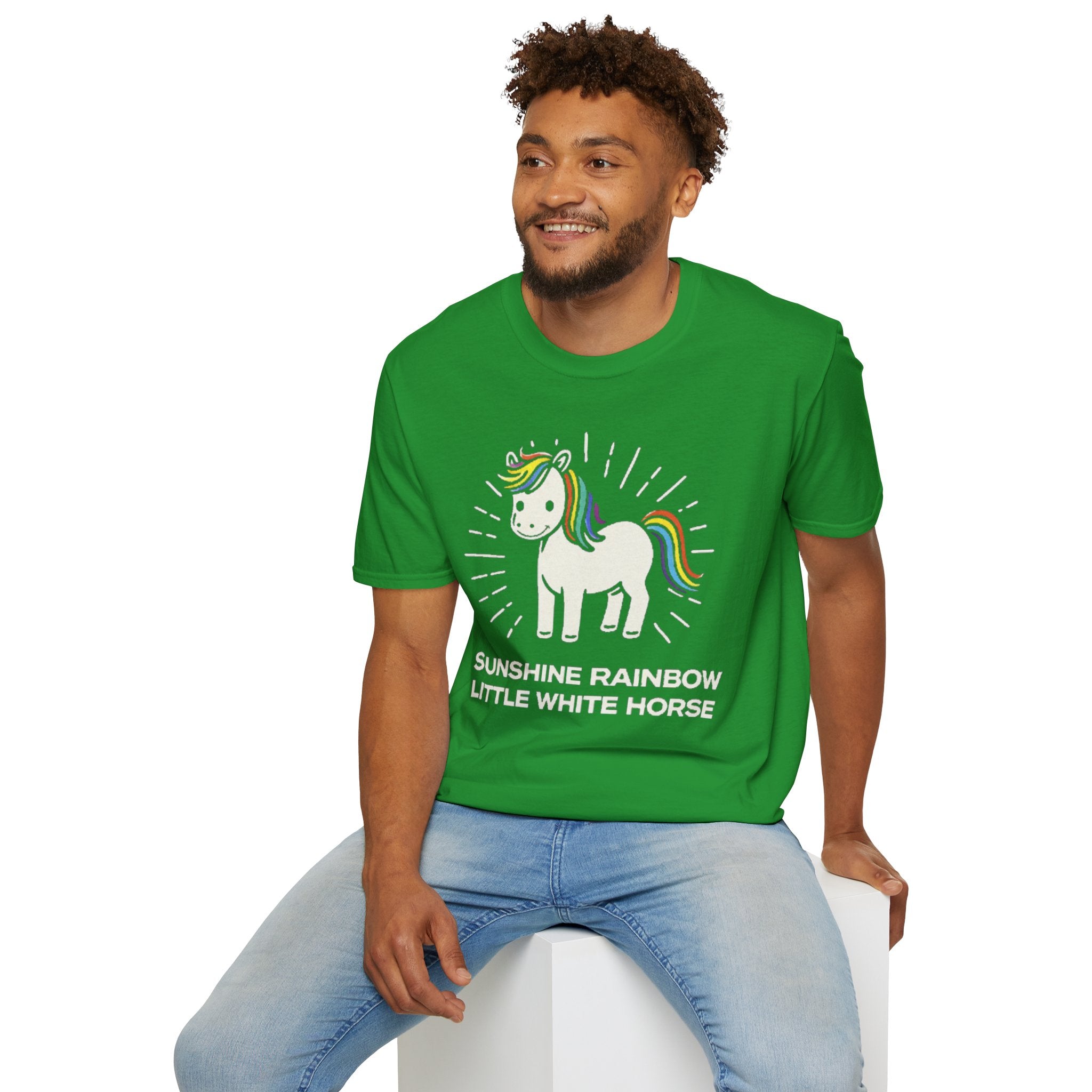Summer Tee — Sunshine Rainbow Little White Horse