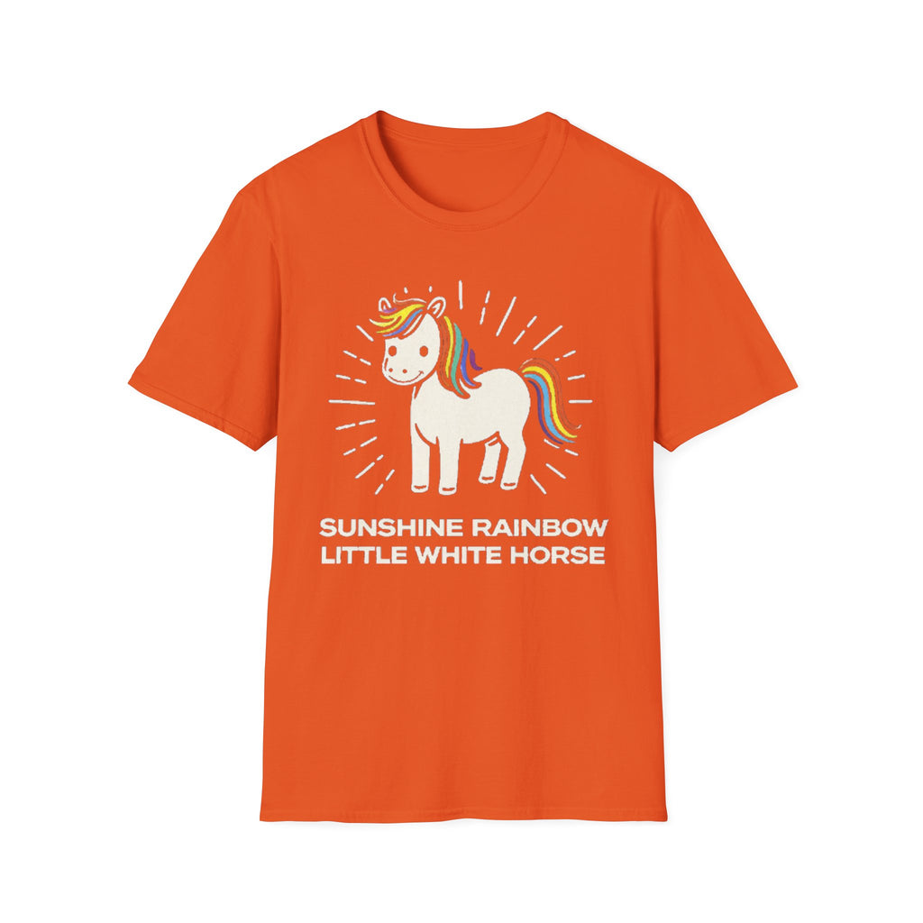 Summer Tee — Sunshine Rainbow Little White Horse