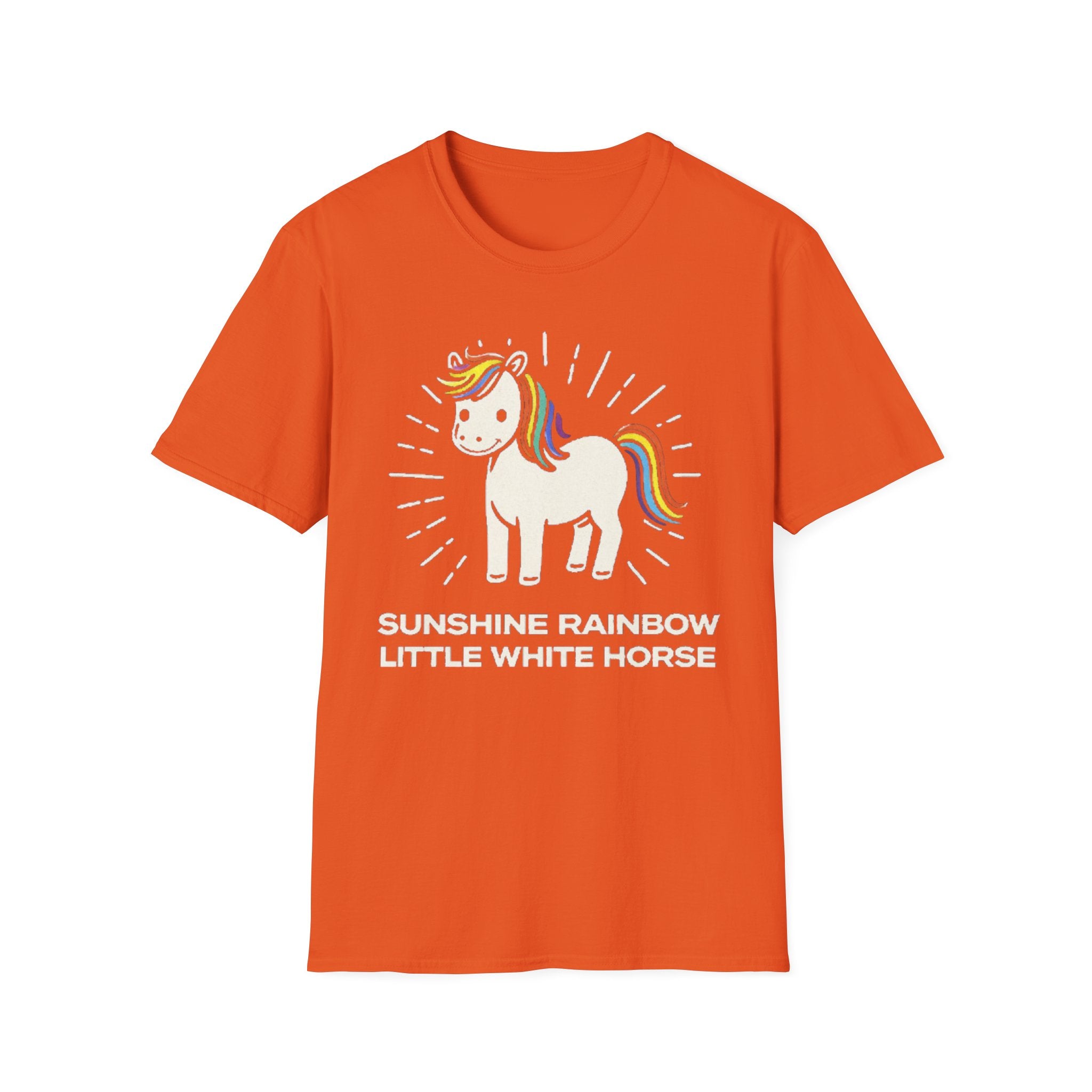 Summer Tee — Sunshine Rainbow Little White Horse