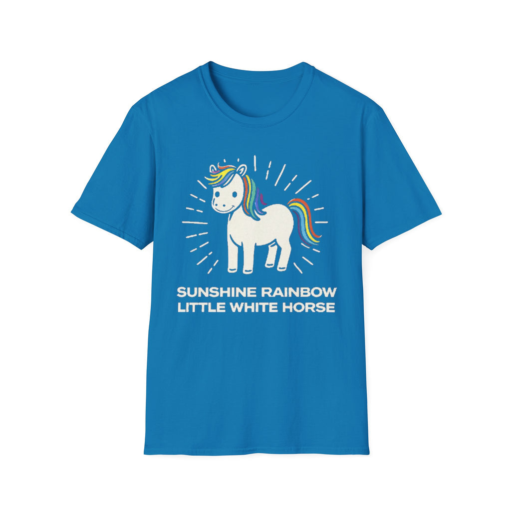 Summer Tee — Sunshine Rainbow Little White Horse