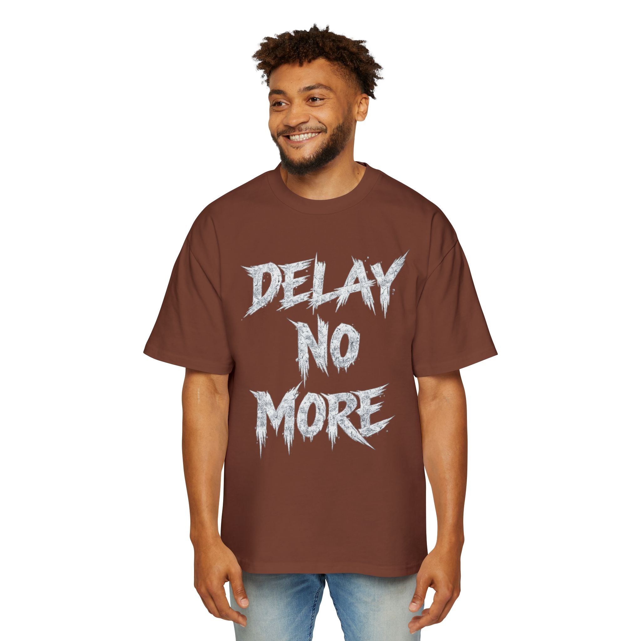 Premium Collection Oversized Graphic Tee — Delay No More 不再拖延