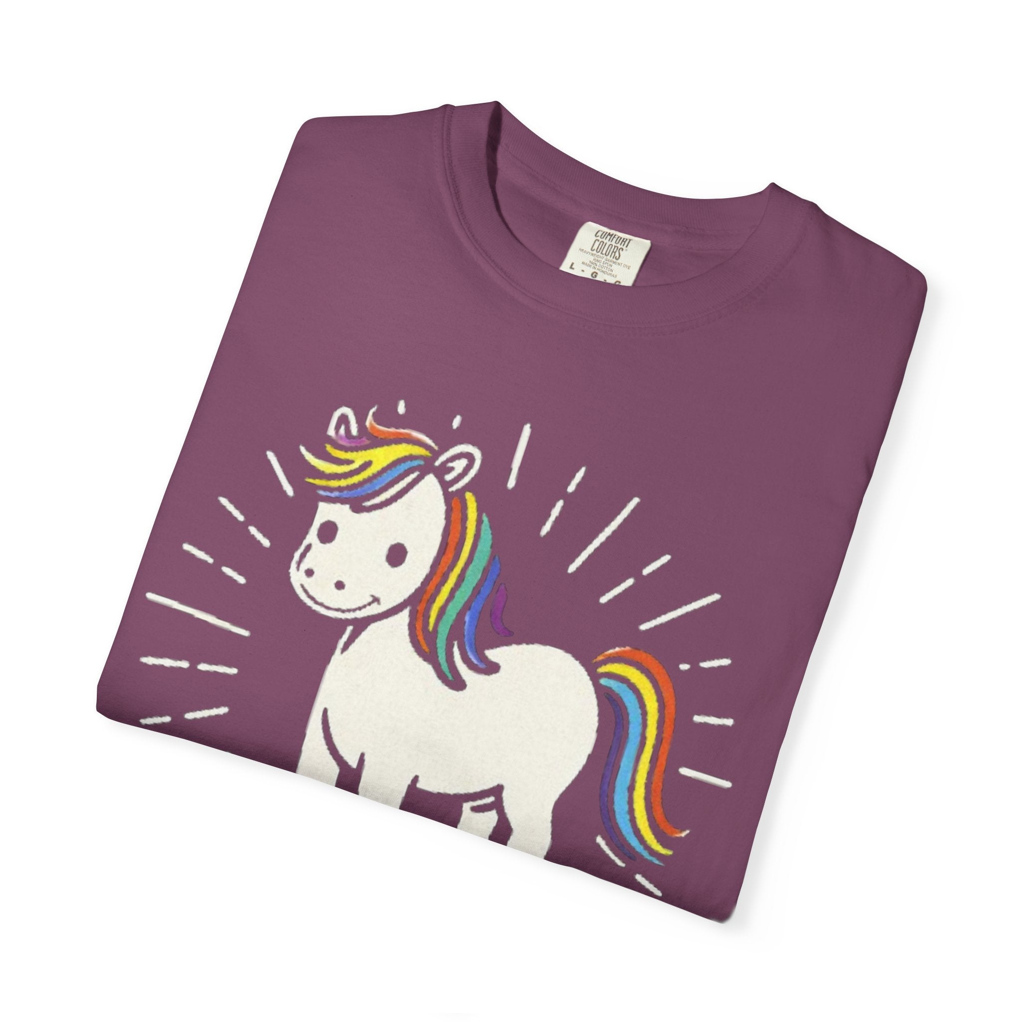 Graphic Tee — Sunshine Rainbow Little White Horse
