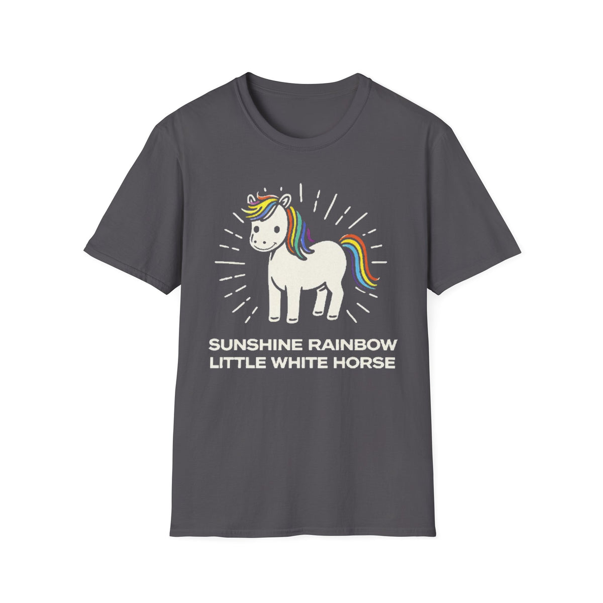 Summer Tee — Sunshine Rainbow Little White Horse