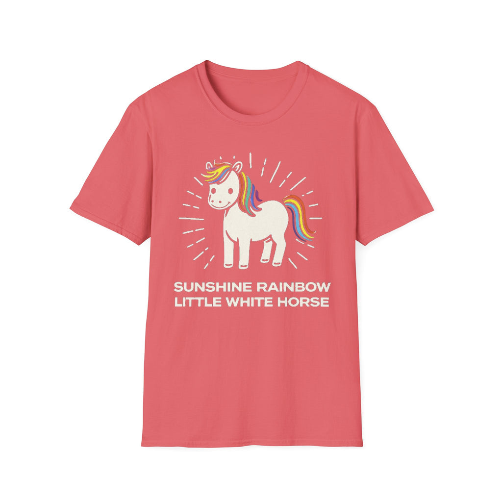 Summer Tee — Sunshine Rainbow Little White Horse