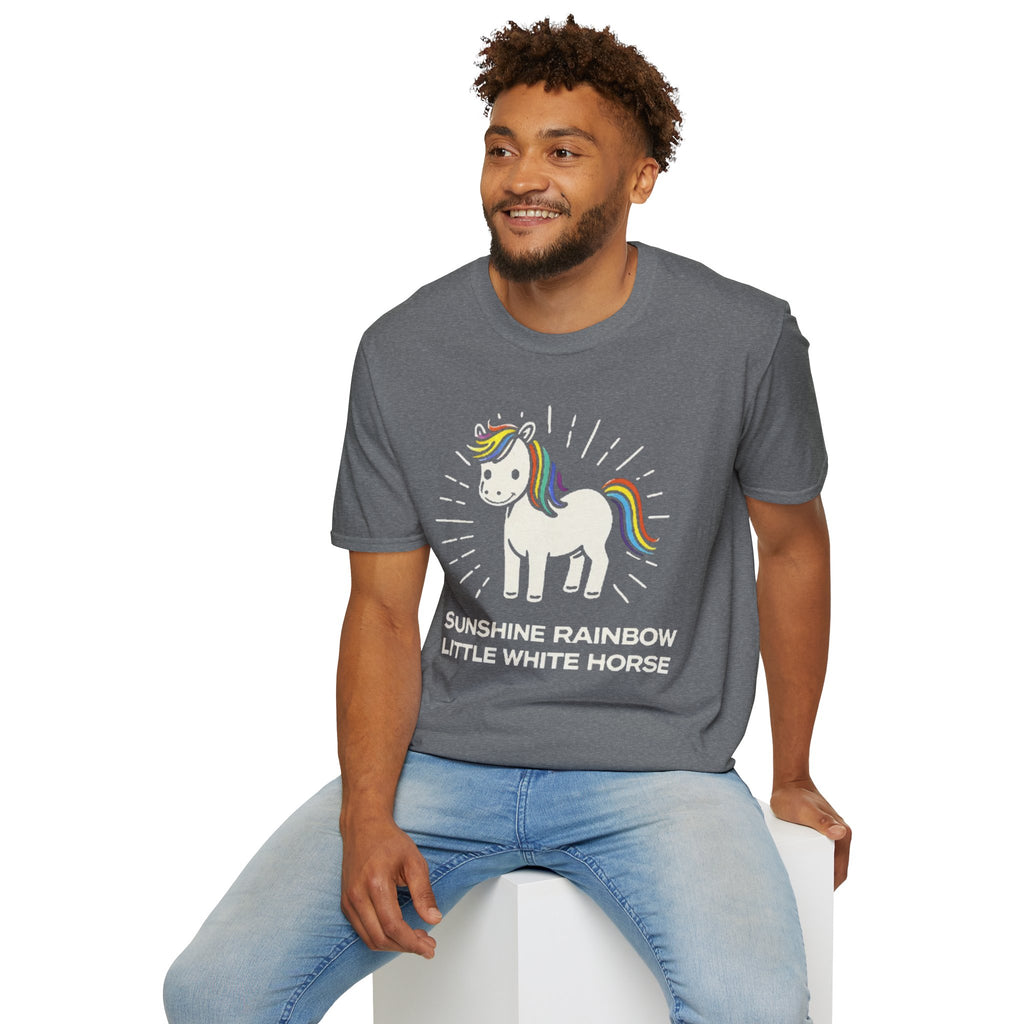 Summer Tee — Sunshine Rainbow Little White Horse