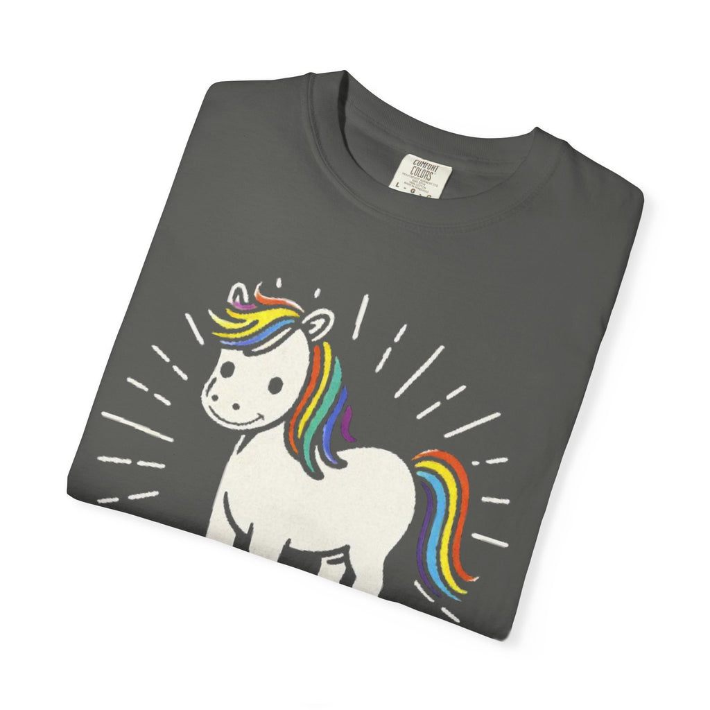 Graphic Tee — Sunshine Rainbow Little White Horse