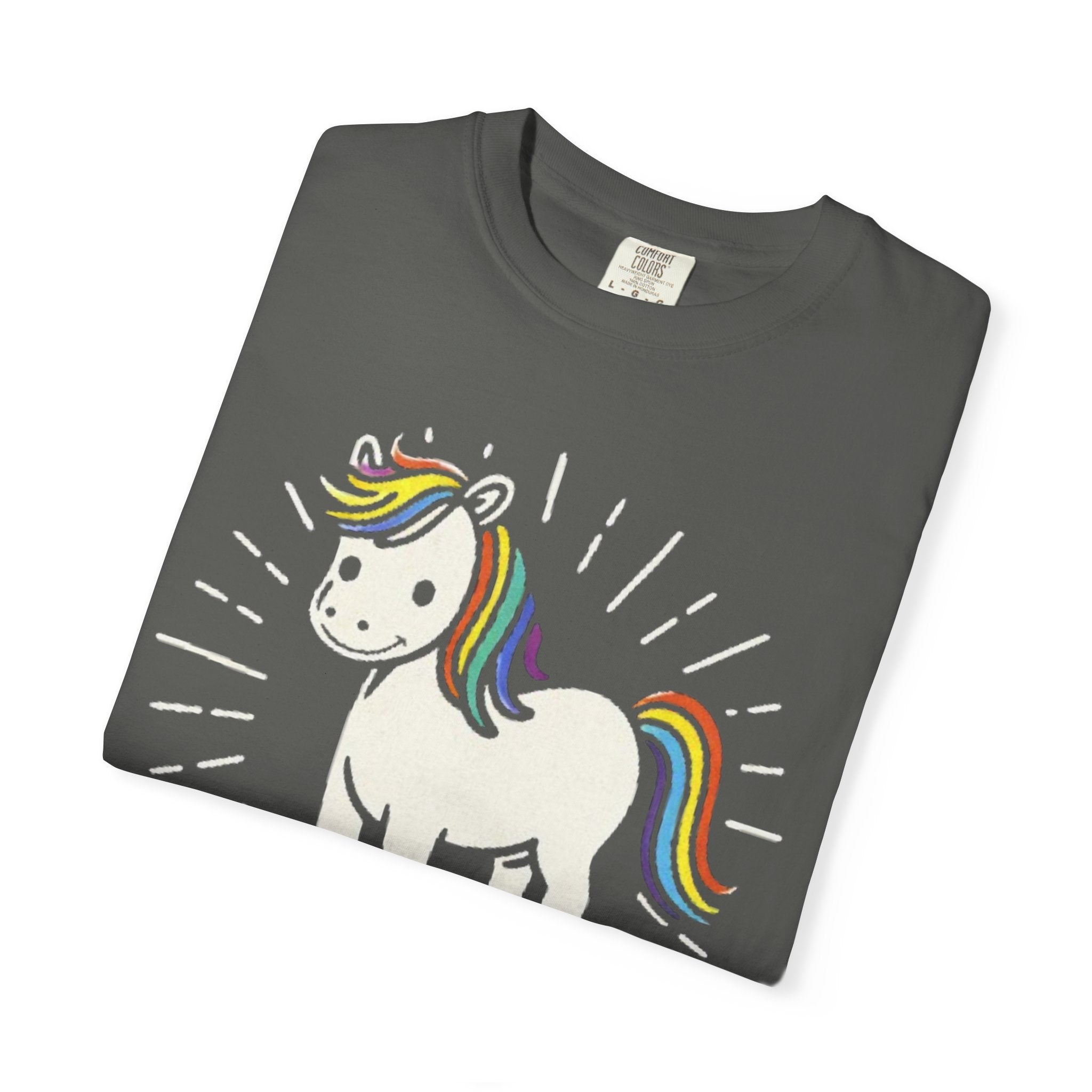 Graphic Tee — Sunshine Rainbow Little White Horse