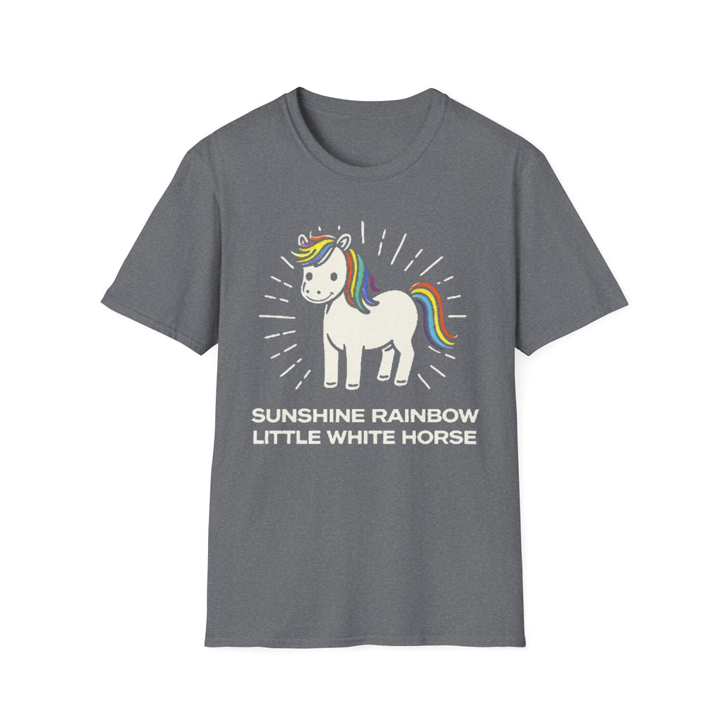 Summer Tee — Sunshine Rainbow Little White Horse