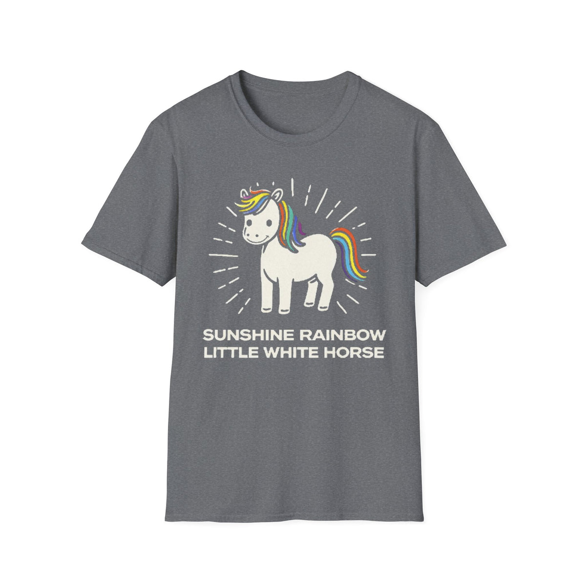 Summer Tee — Sunshine Rainbow Little White Horse