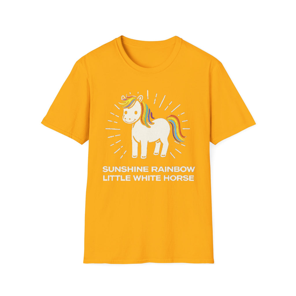 Summer Tee — Sunshine Rainbow Little White Horse