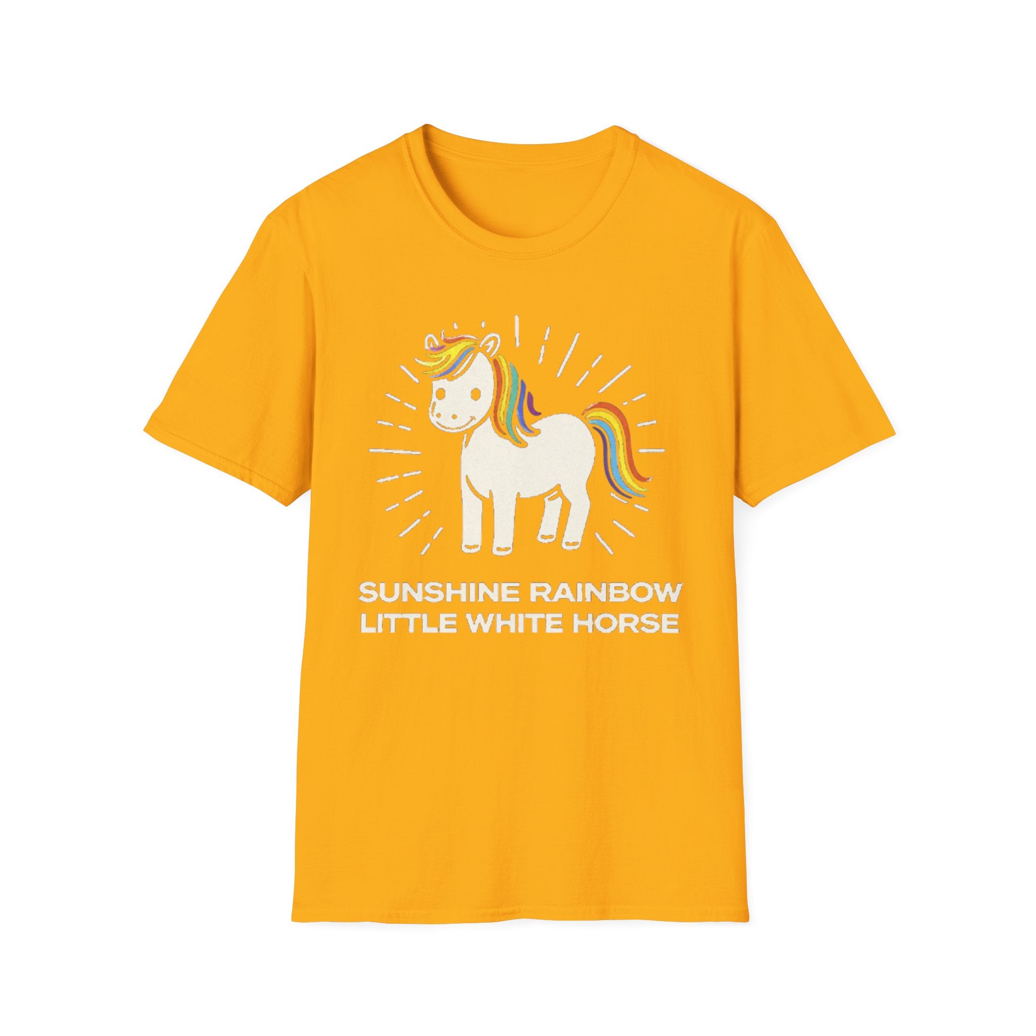 Summer Tee — Sunshine Rainbow Little White Horse