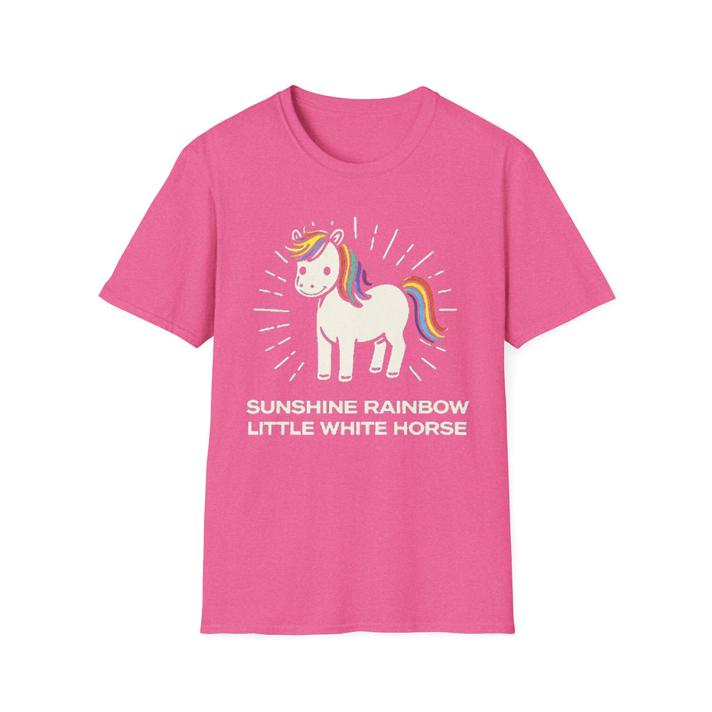 Summer Tee — Sunshine Rainbow Little White Horse