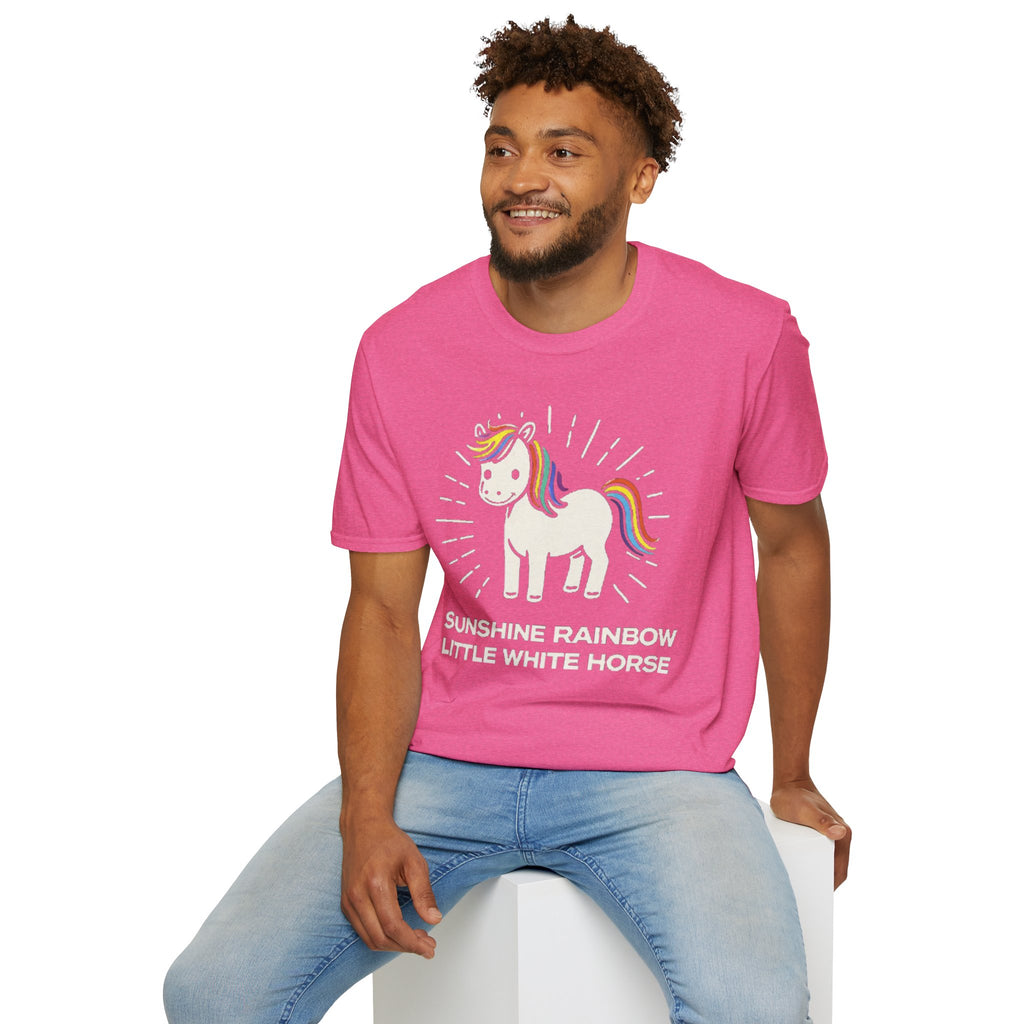 Summer Tee — Sunshine Rainbow Little White Horse