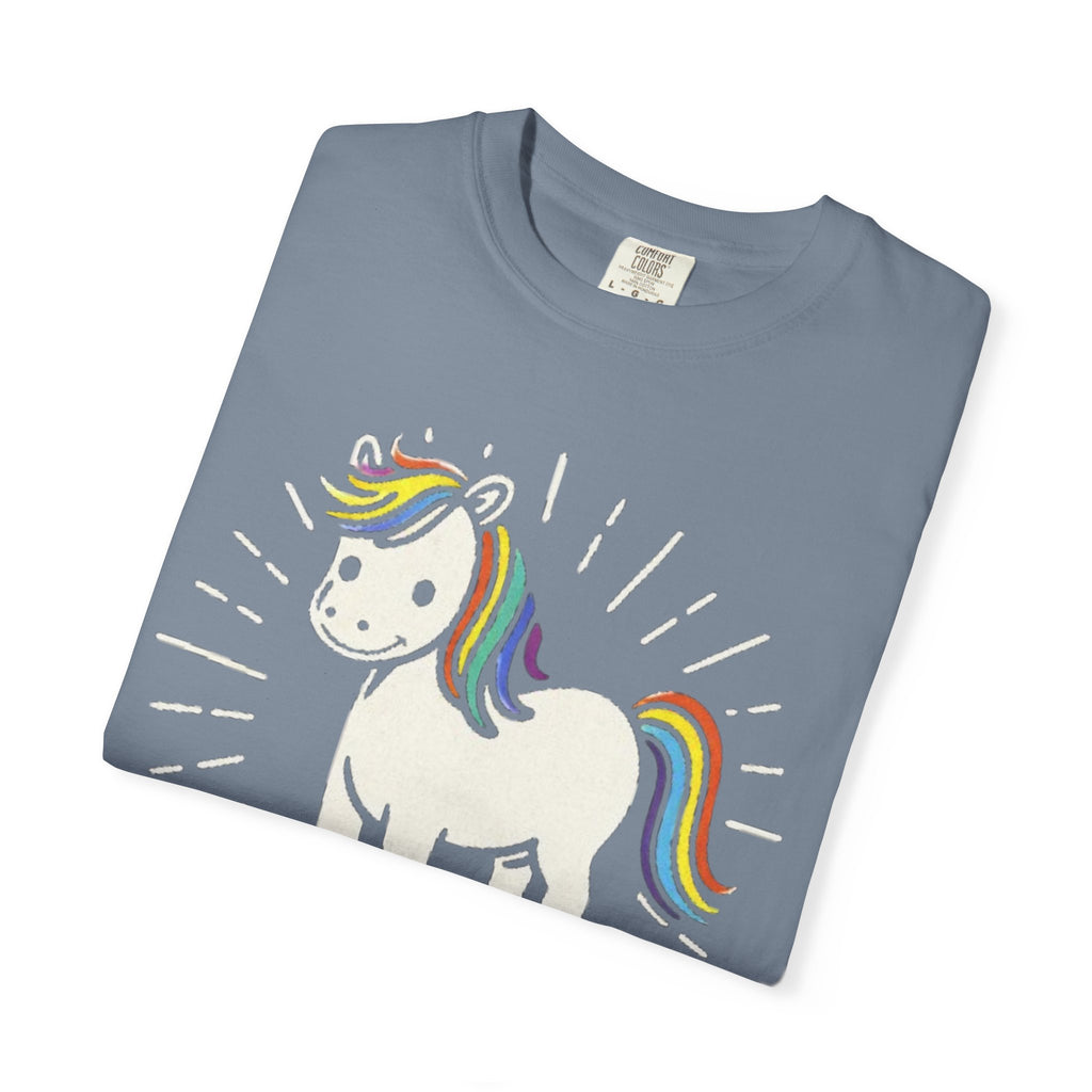 Graphic Tee — Sunshine Rainbow Little White Horse