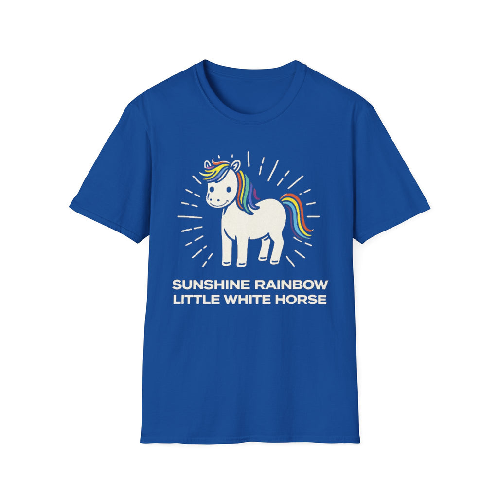 Summer Tee — Sunshine Rainbow Little White Horse