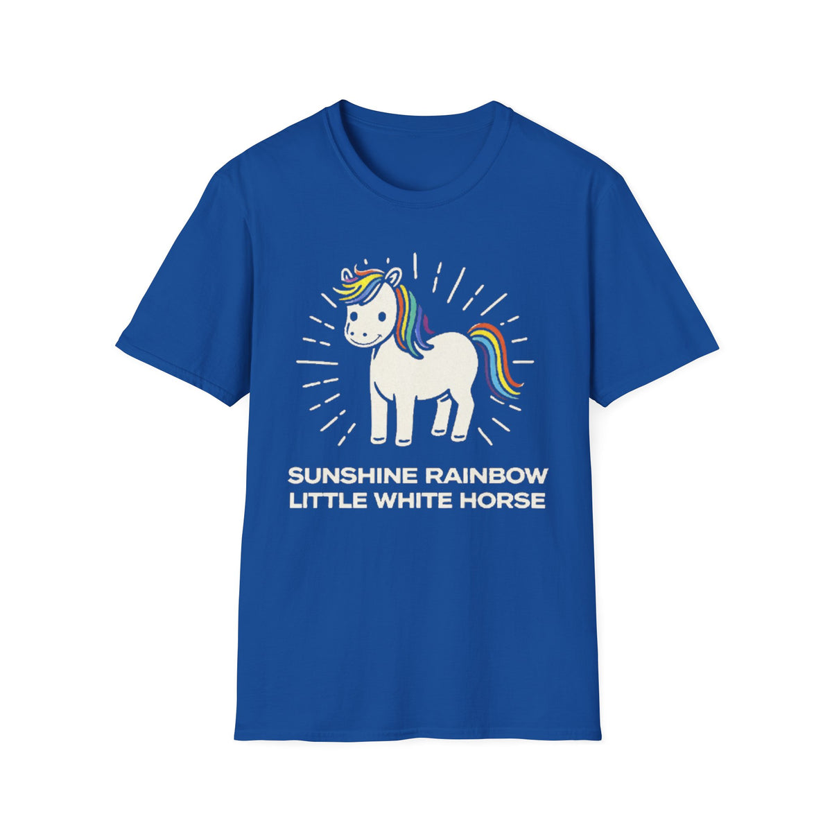 Summer Tee — Sunshine Rainbow Little White Horse