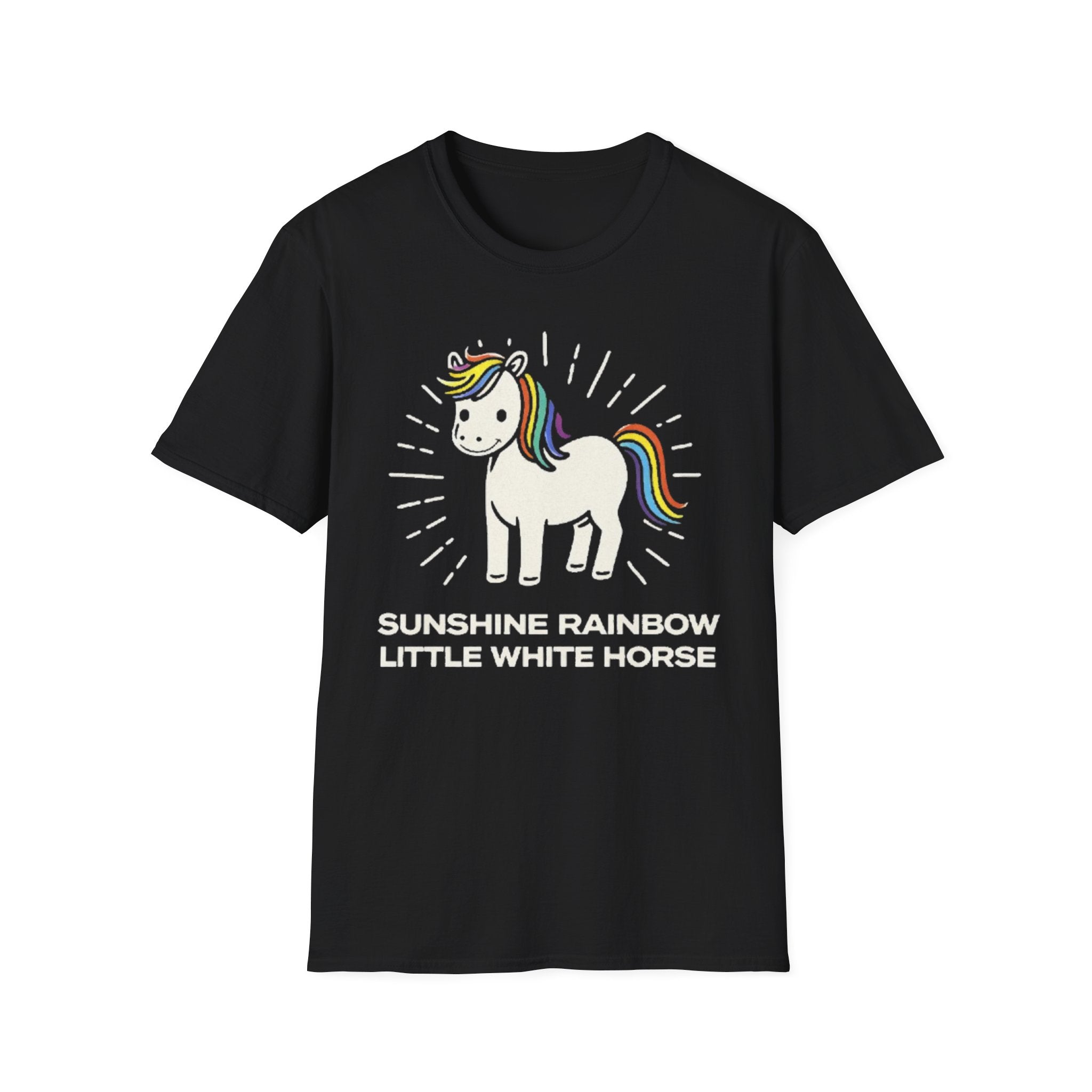Summer Tee — Sunshine Rainbow Little White Horse