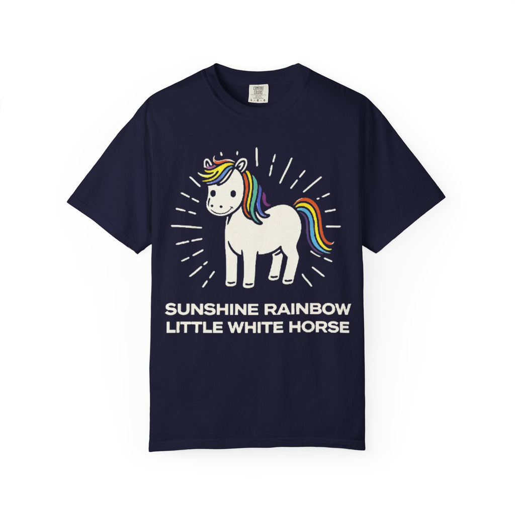Graphic Tee — Sunshine Rainbow Little White Horse