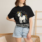 Graphic Tee — Sunshine Rainbow Little White Horse