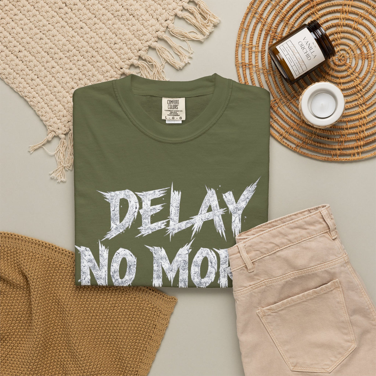 Graphic Tee — Delay No More 不再拖延