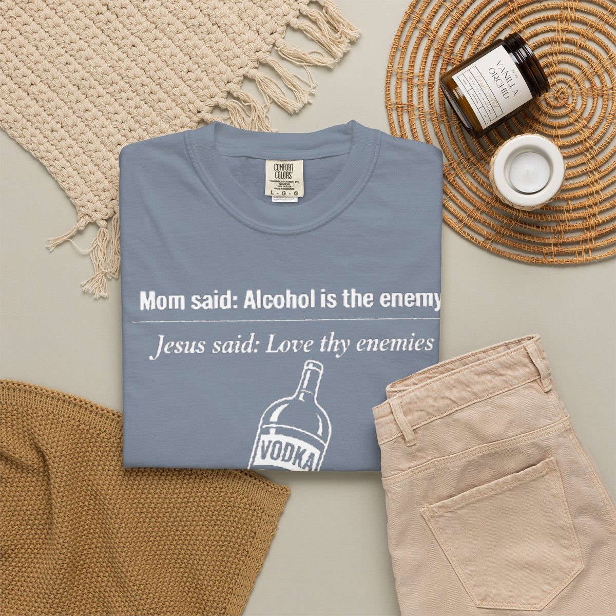 Graphic Tee — Alcohol is the Enemy, Love thy Enemy