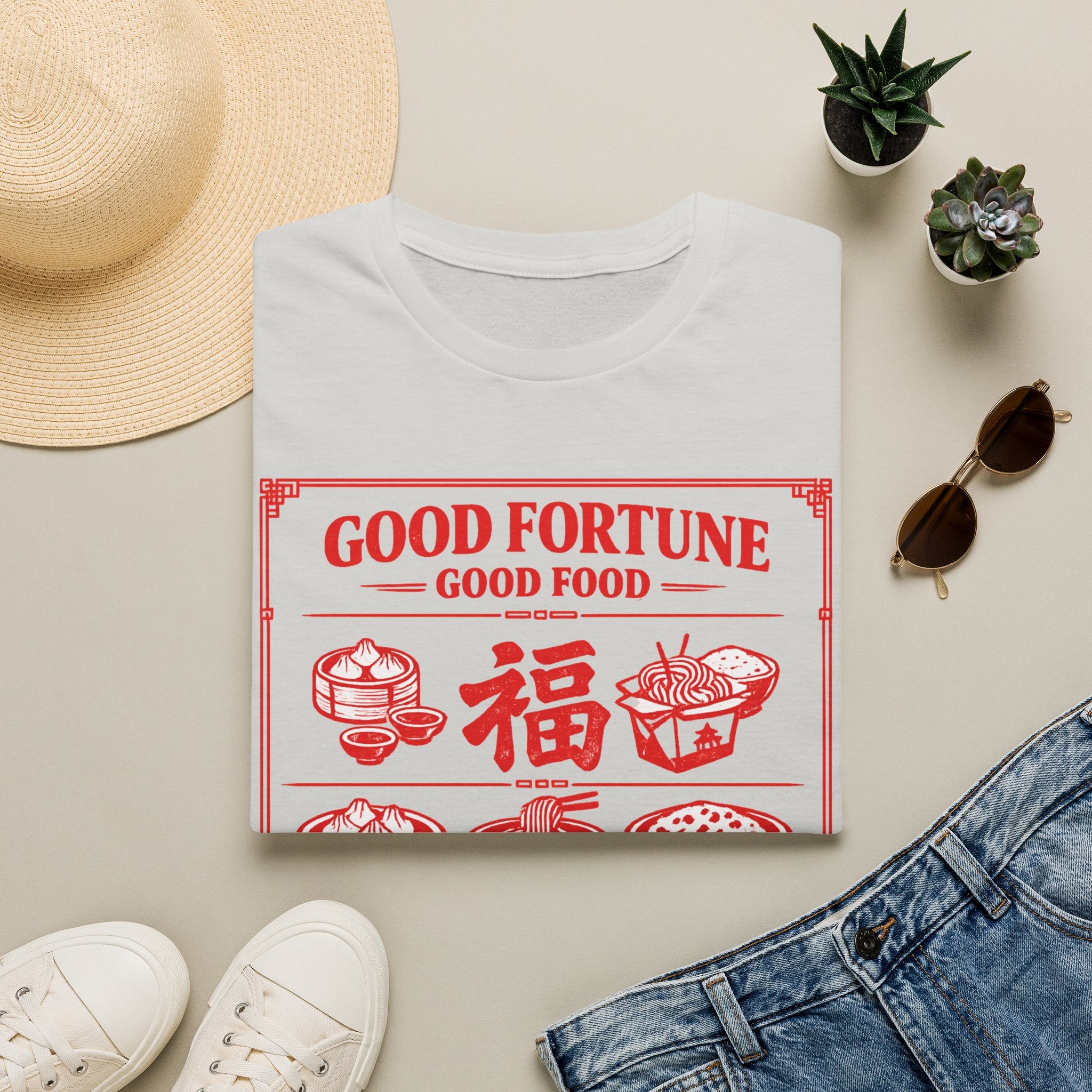 Summer Tee - Good Fortune Good Food 福