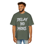 Premium Collection Oversized Graphic Tee — Delay No More 不再拖延